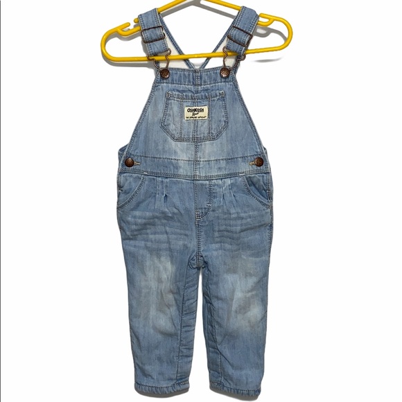 Other - Oshkosh Denim Fleece Lined Overalls, 12 Months